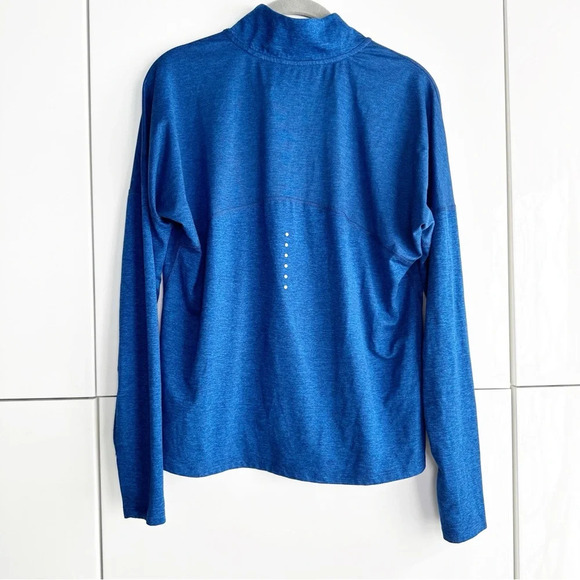 Nike Running Women’s Pullover Blue Size Medium Dri-Fit 1/4 Zip Swoosh Athletic - Picture 2 of 8